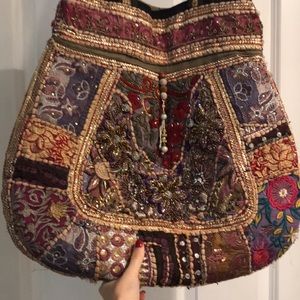 1 Day Left to Ship! 
One-of-a-kind Hand Beaded & Embroidered Lined Tote Bag